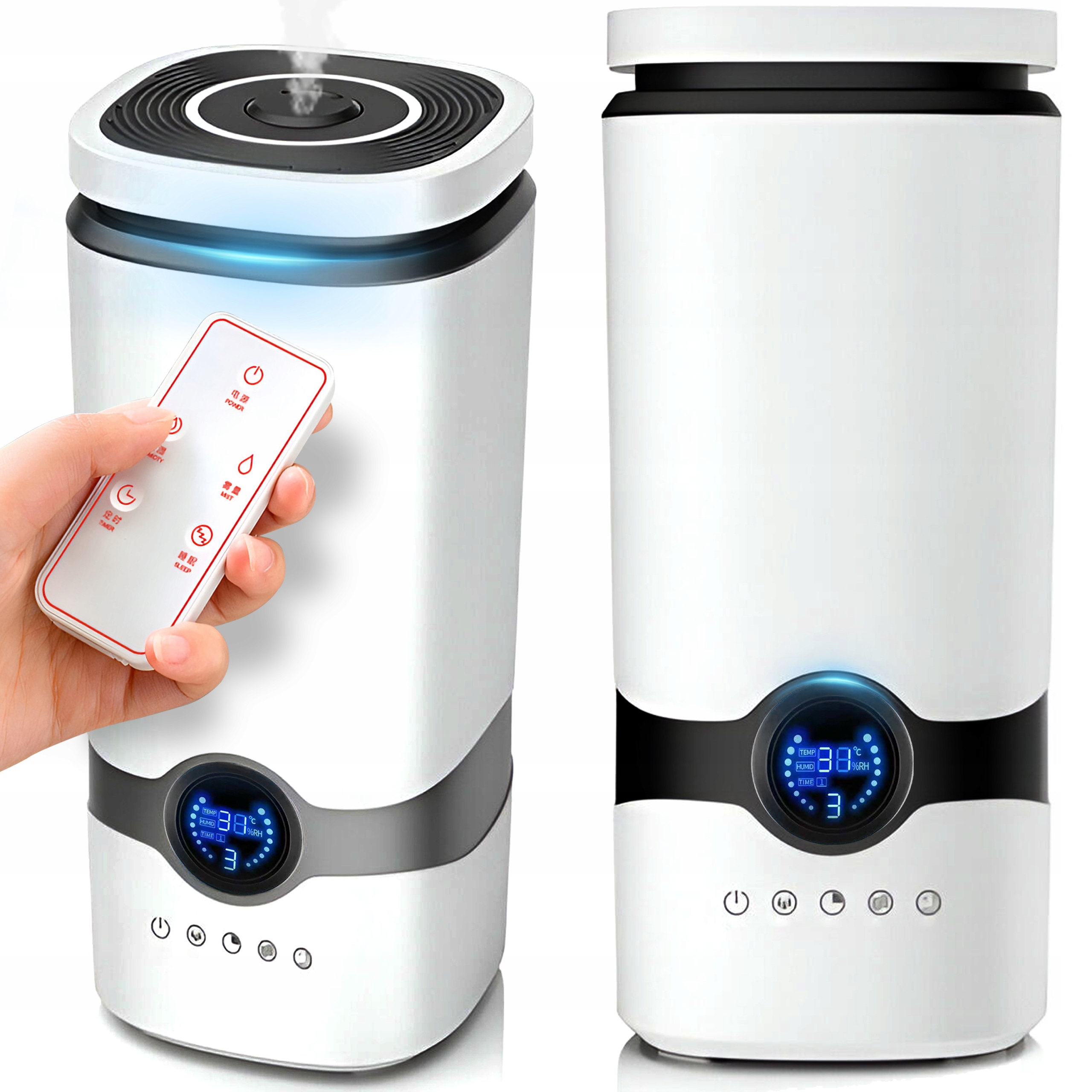 Nawilżacz Powietrza Jonizator Aromaterapia Dyfuzor Timer Pilot Automatyczny