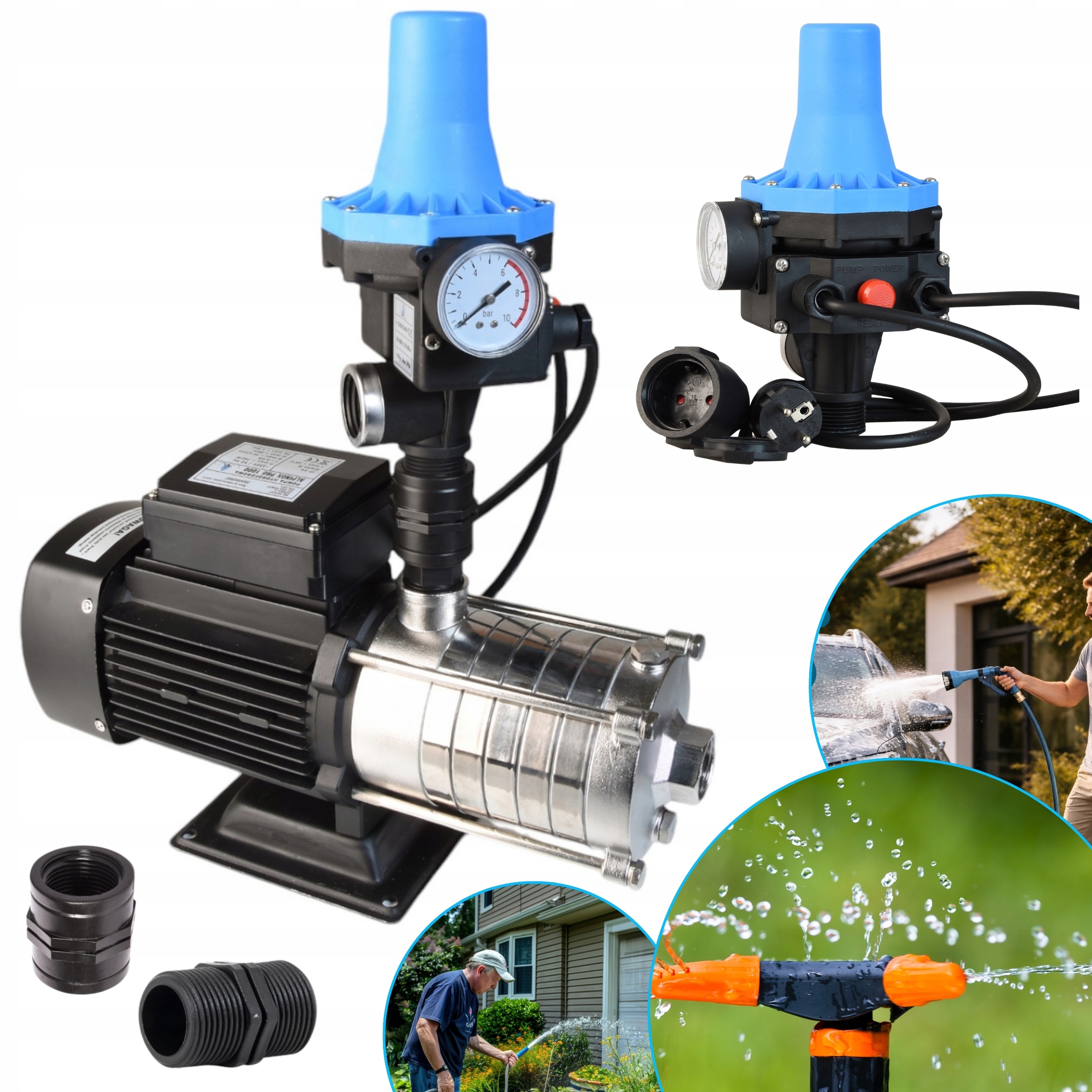 Čerpadlo Inox Hydroforové S Automatickým Vypínačem 750W 70L/MIN Regulace