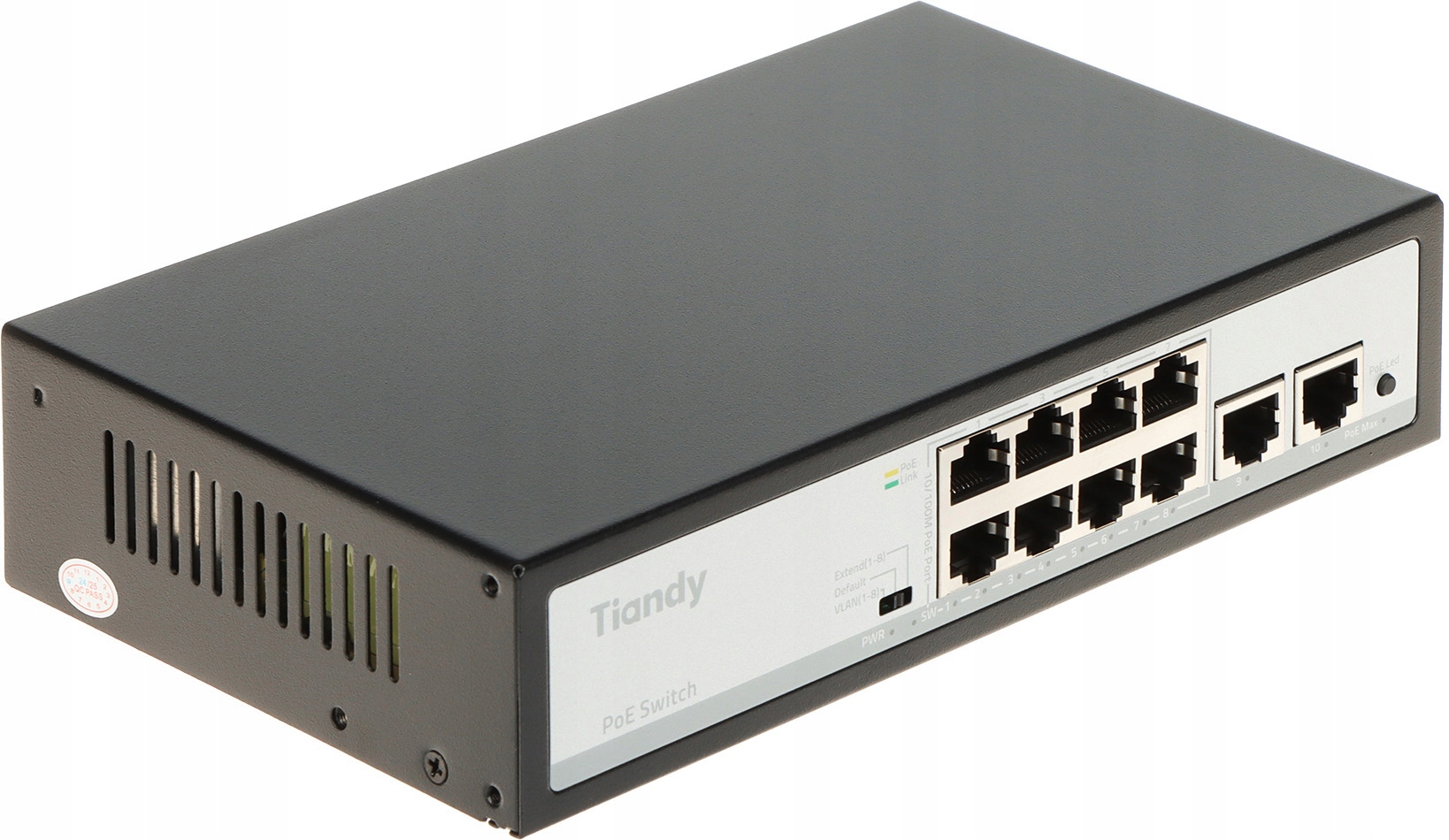 Switch Poe TC-P3S010 SPEC:F/0820/AT/90 8-PORTOVÝ 2X Uplink Tiandy