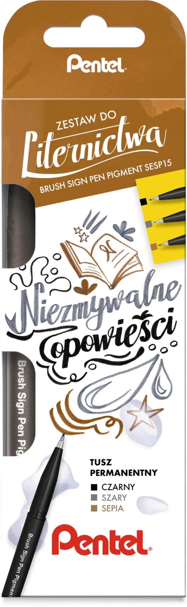 Zestaw PENTEL do LETTERINGU a-3 czarny