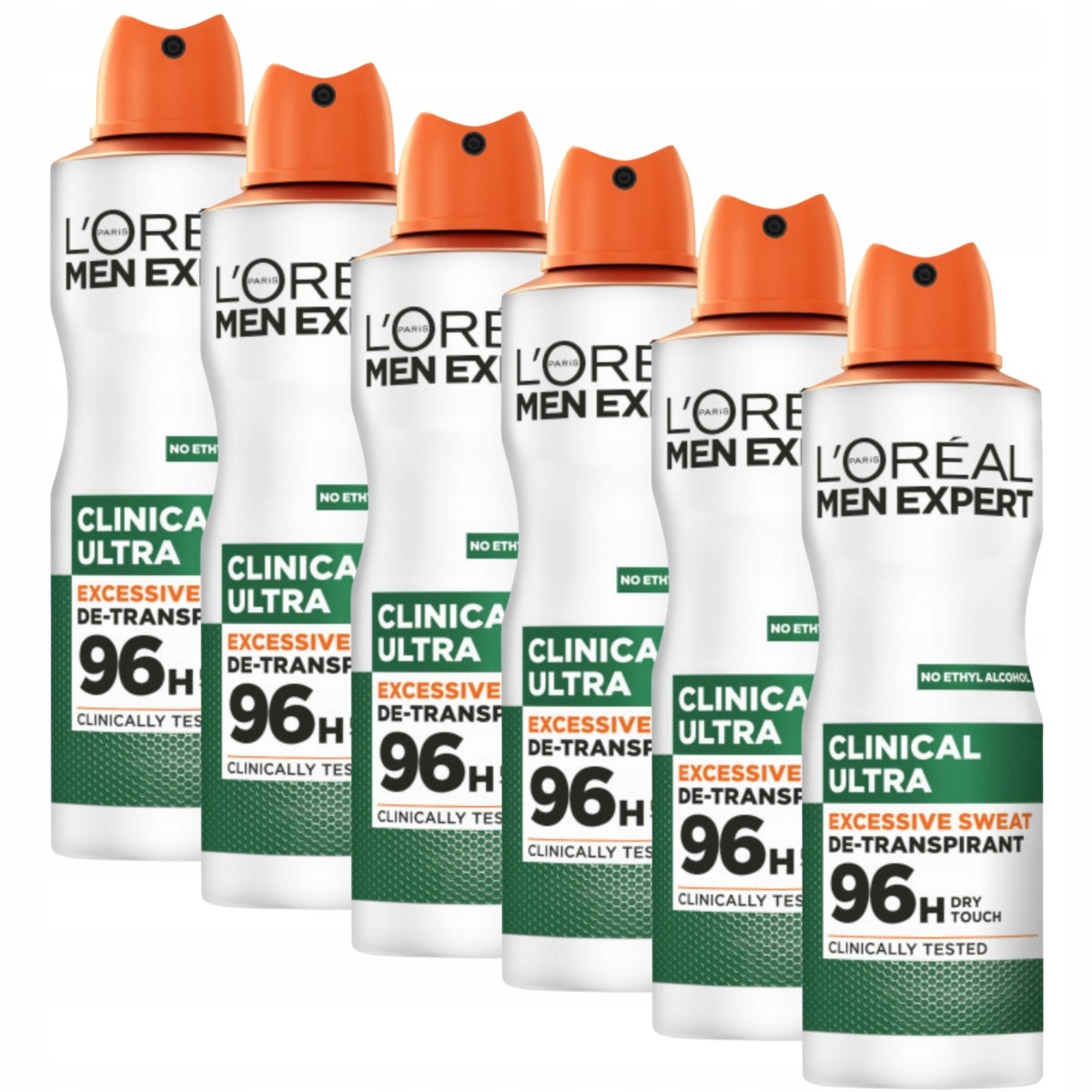 L'Oréal Paris Men Expert Clinical Ultra antiperspirant ve spreji 96H 6x150ml
