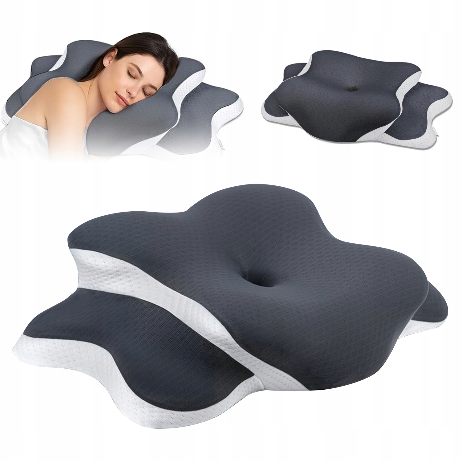 Poduszka Ortopedyczna Do Spania Motyla Regulowana Wysokość Ergonomiczny