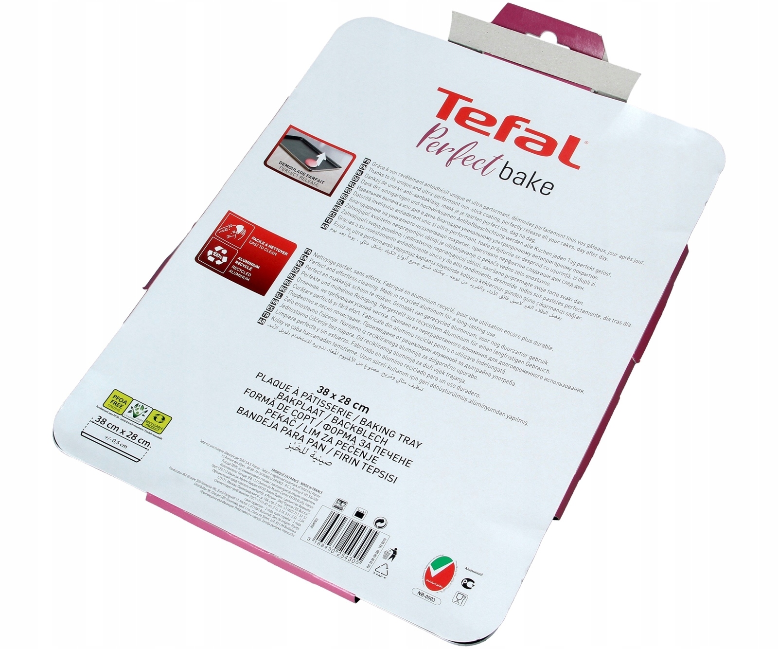 TEFAL Plaque à pâtisserie 38 x 28 cm PERFECT BAKE