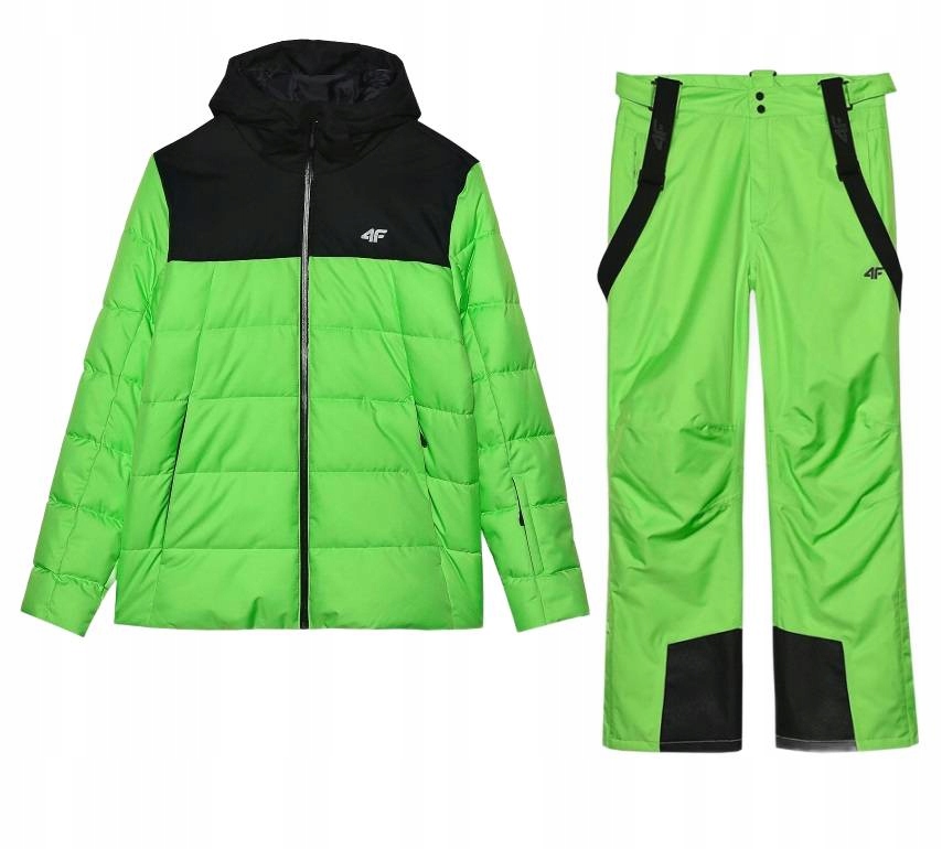 Kombinezon narciarski Męski 4F kurtka spodnie Zielony XL