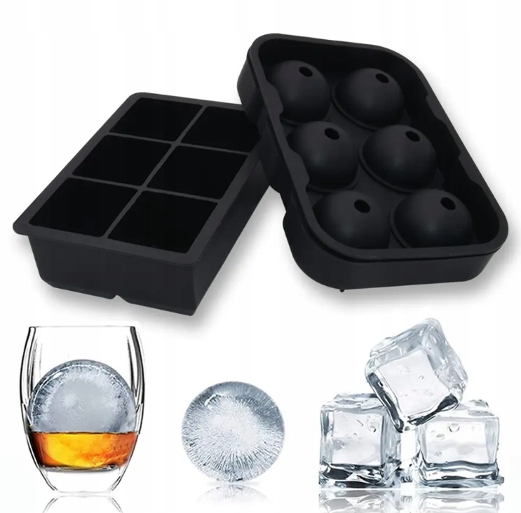 

Forma Silikonowa Do Kostek Lodu Duże Kule Set XXL