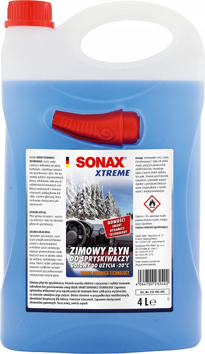 

Sonax Xtreme Zimowy Płyn Do Spryskiwaczy -20C 4L