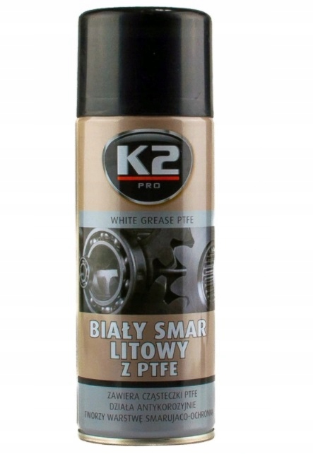 

K2 Biały Smar Litowy Z Teflonem Ptfe Spray 400 ml