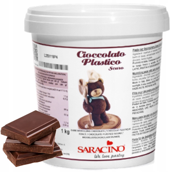 Masa Cukrowa Czekolada Plastyczna Ciemna Brązowa 1 Kg Do Figurek Saracino
