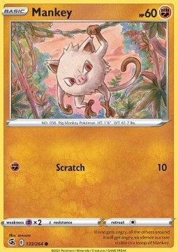 Pokemon Tcg Fighting Mankey (fst 133)