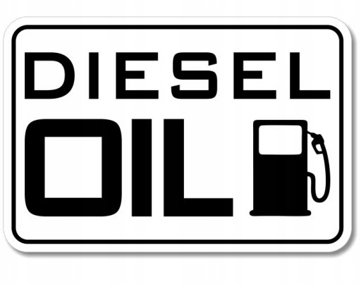 

Naklejka Oznaczenie Paliwa Fuel Diesel Oil
