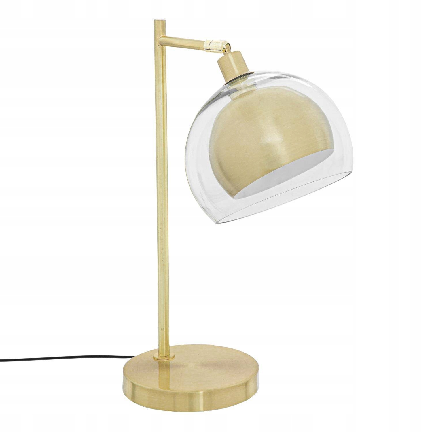 Zlatá nočná lampa Glamour kovová 48 cm