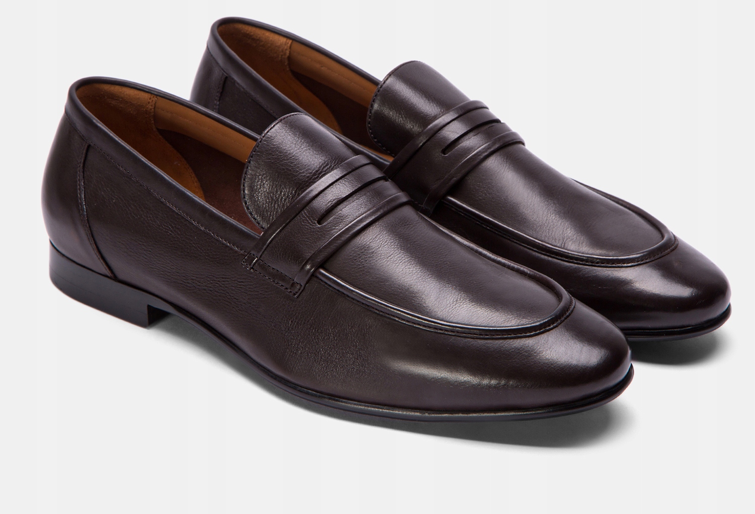 černé elegantní kožené mokasíny pánské nazouvací polobotky n léto Kazar 42