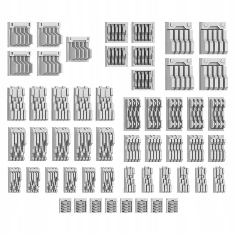 3D printed set Mecha Detail Parts Heat Sink Plates płyty radiatora
