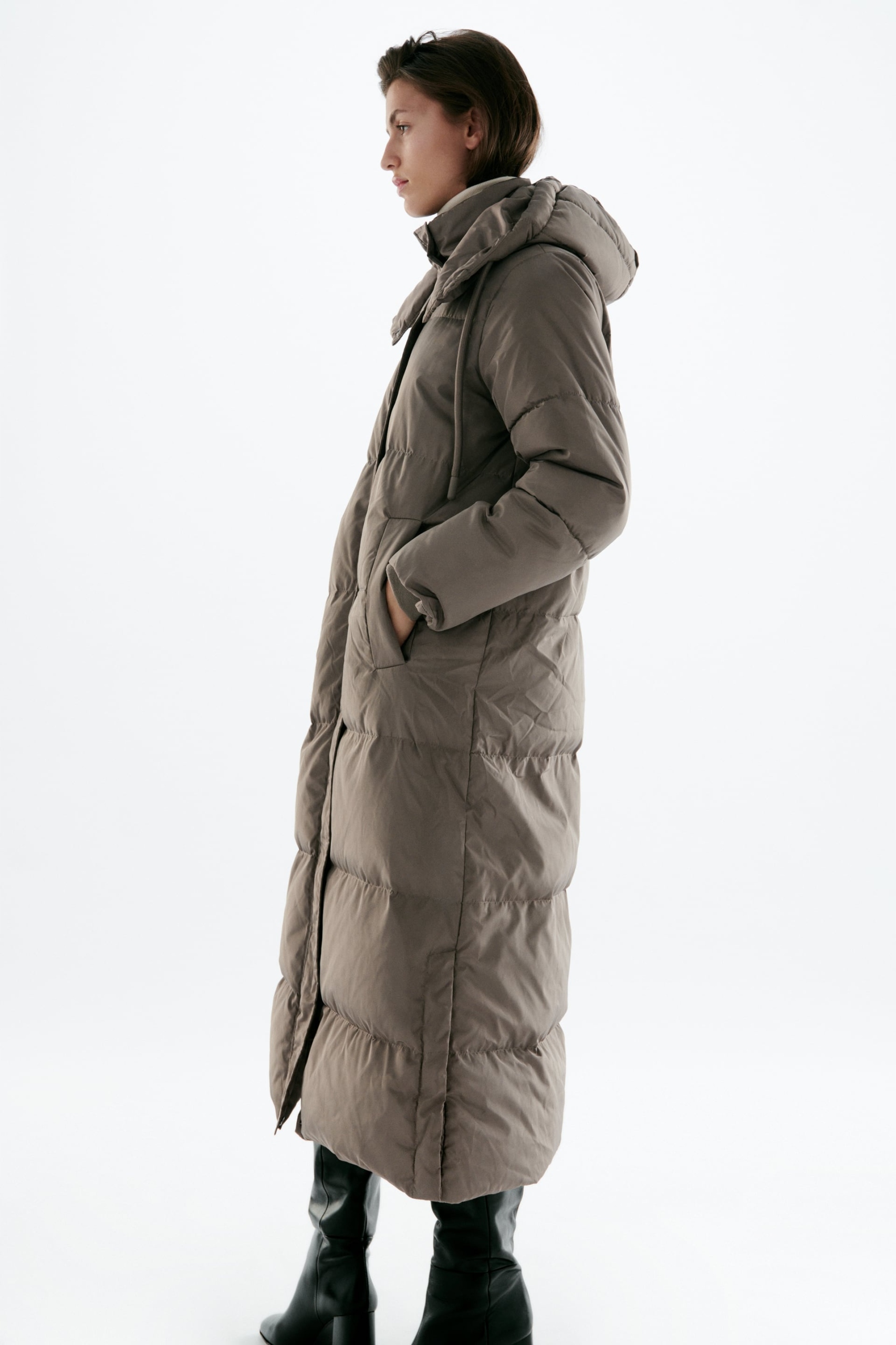 ZARA PŁASZCZ PUCHOWY Z KAPTUREM WATER AND WIND XS Model 2022