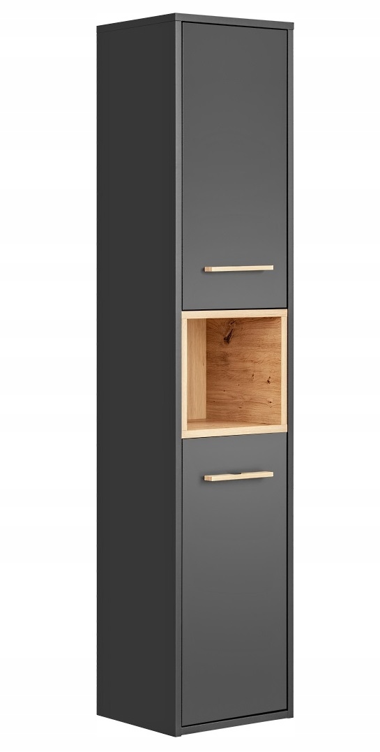 COMAD SZAFKA WYSOKA SŁUPEK BORNEO GRAFIT DĄB