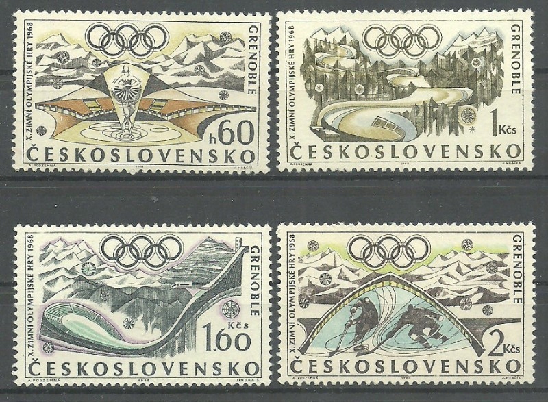 Czechosłowacja 1968 Mi 1763-1766 Czyste **