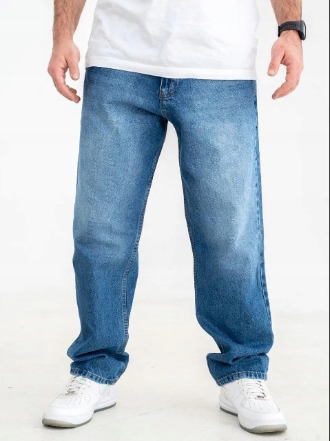 Spodnie Jeans Jigga Wear Baggy szerokie Crown Niebieski m.7 r. XXL