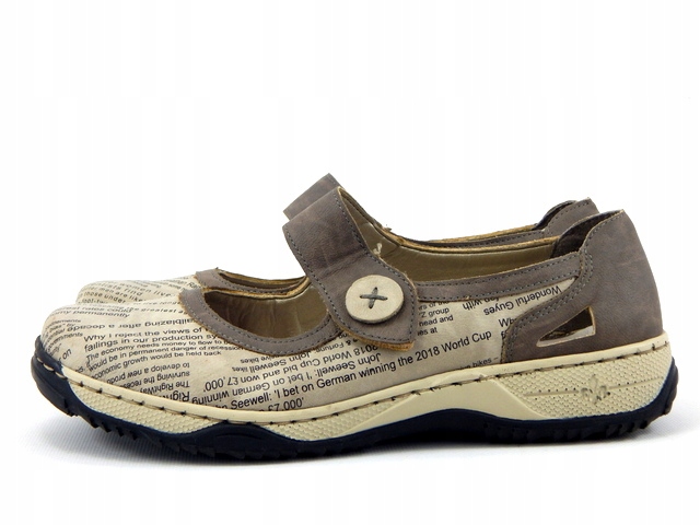 Buty ze skóry RIEKER r 38/24,5 cm
