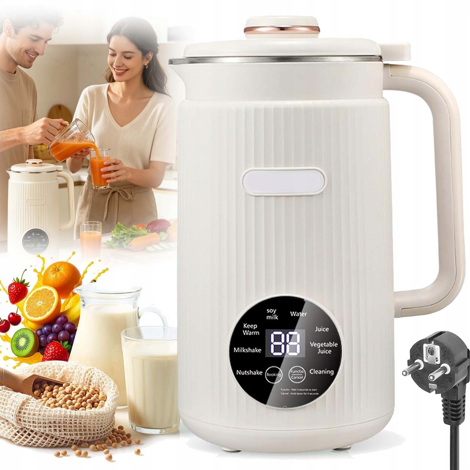 Elektrický Multifunkční Stolní Mixér 8V1 1200 ML 800 W Pro Mléčné Sójové Boby