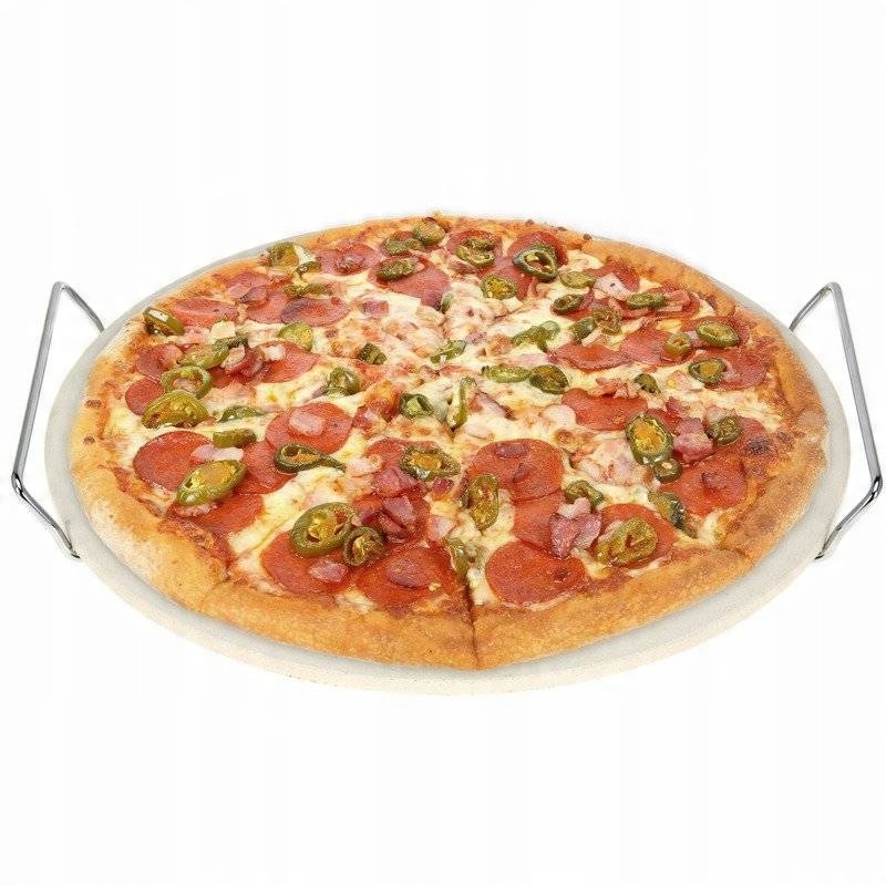 

Okrągły kamień do pizzy Bbq Zestaw z nożem stojak
