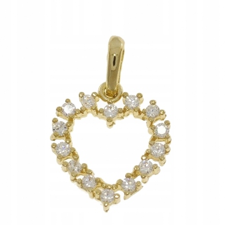 

Złoty Wisiorek Wycięty Kontur Serca 333 Walentynki