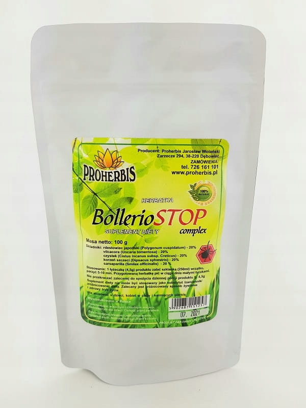 2 x Bolleriostop complex herbata bolerioza Proherbis 100 g