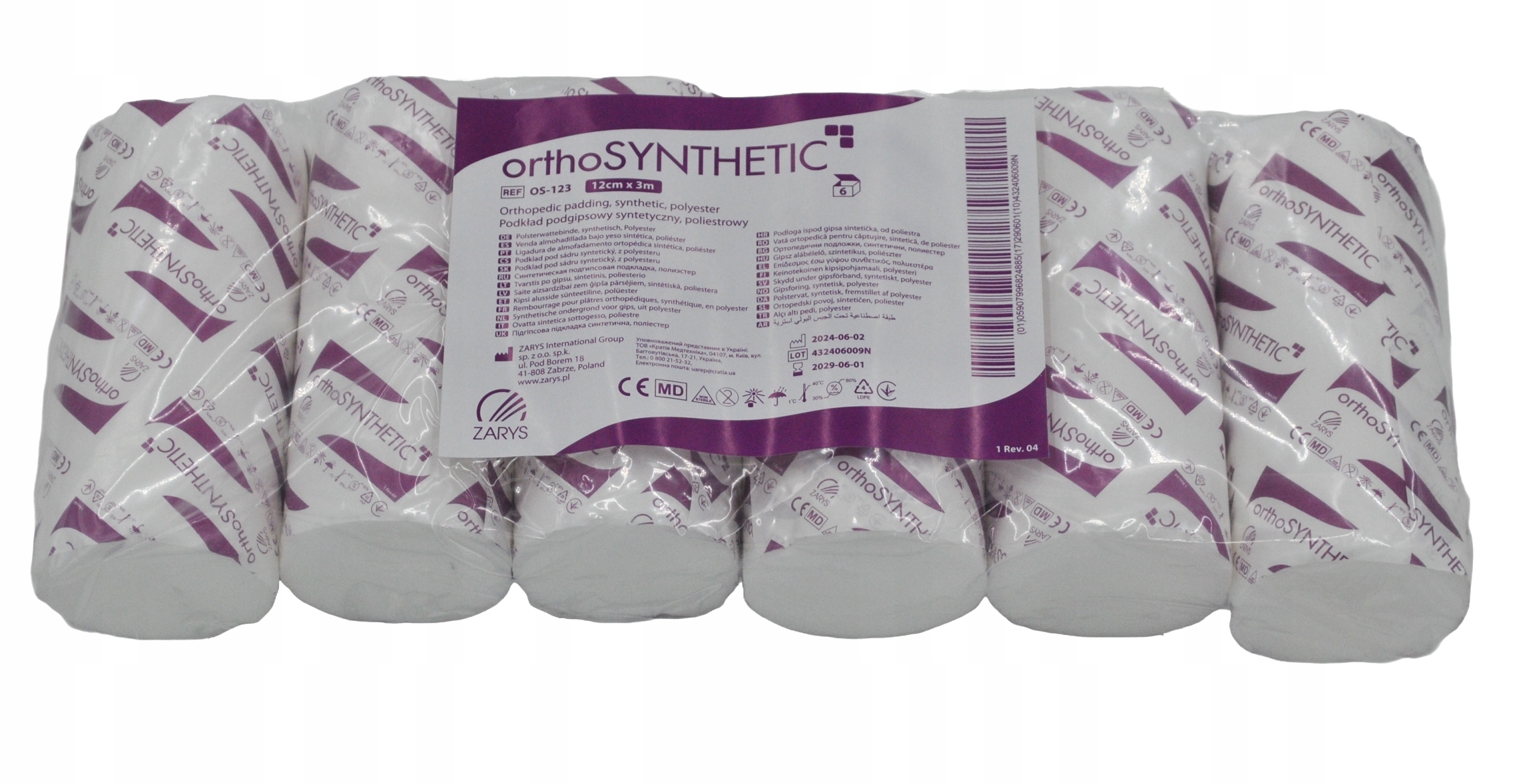 Podkład pod gips 3m x 12cm ORTHO - SYNTHETIC 6SZT