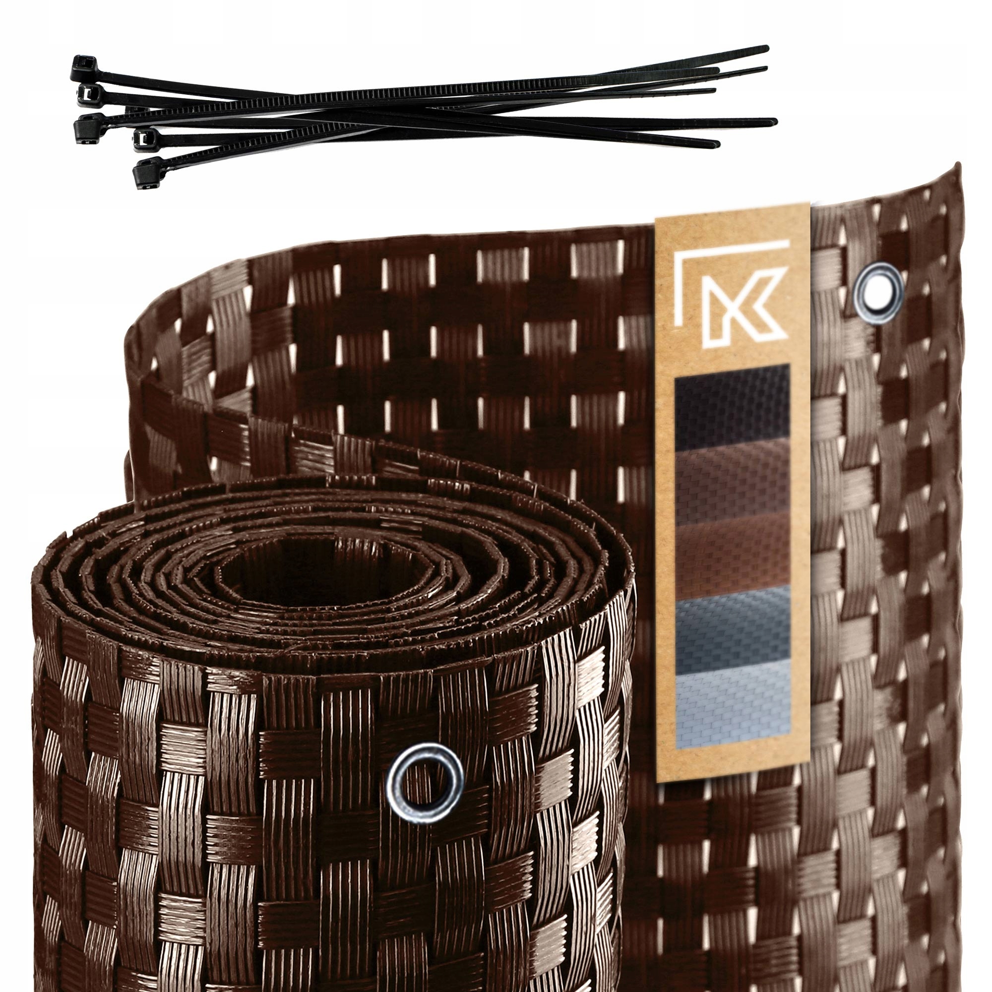 Balkonová Krytka Technorattan 1x4 m Hnědá Podložka Na Balkon Terasa Premium