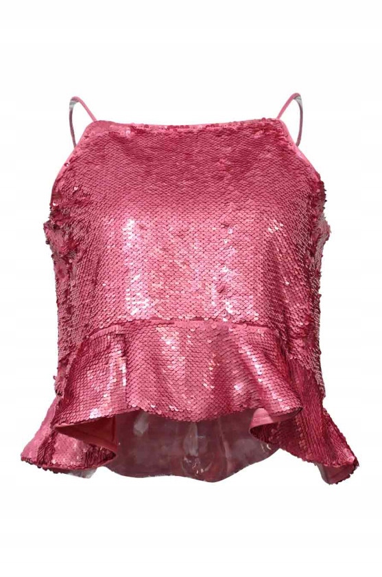 Růžová Halenka S Flitry Ganni L