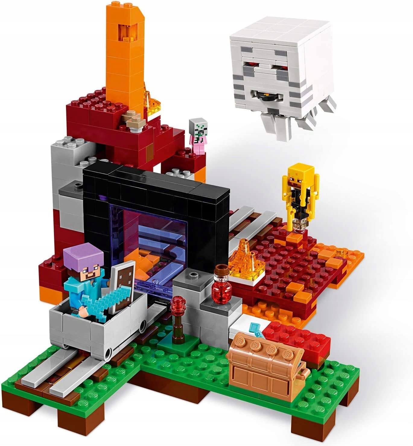 LEGO MINECRAFT 21143 Portal do Netheru Zombie Bohater Minecraft