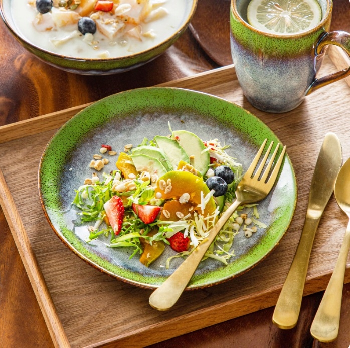 Serwis obiadowy z kamionki Vancasso STARRY zielony 12 szt / na 4 osoby Rodzaj serwisu obiadowy