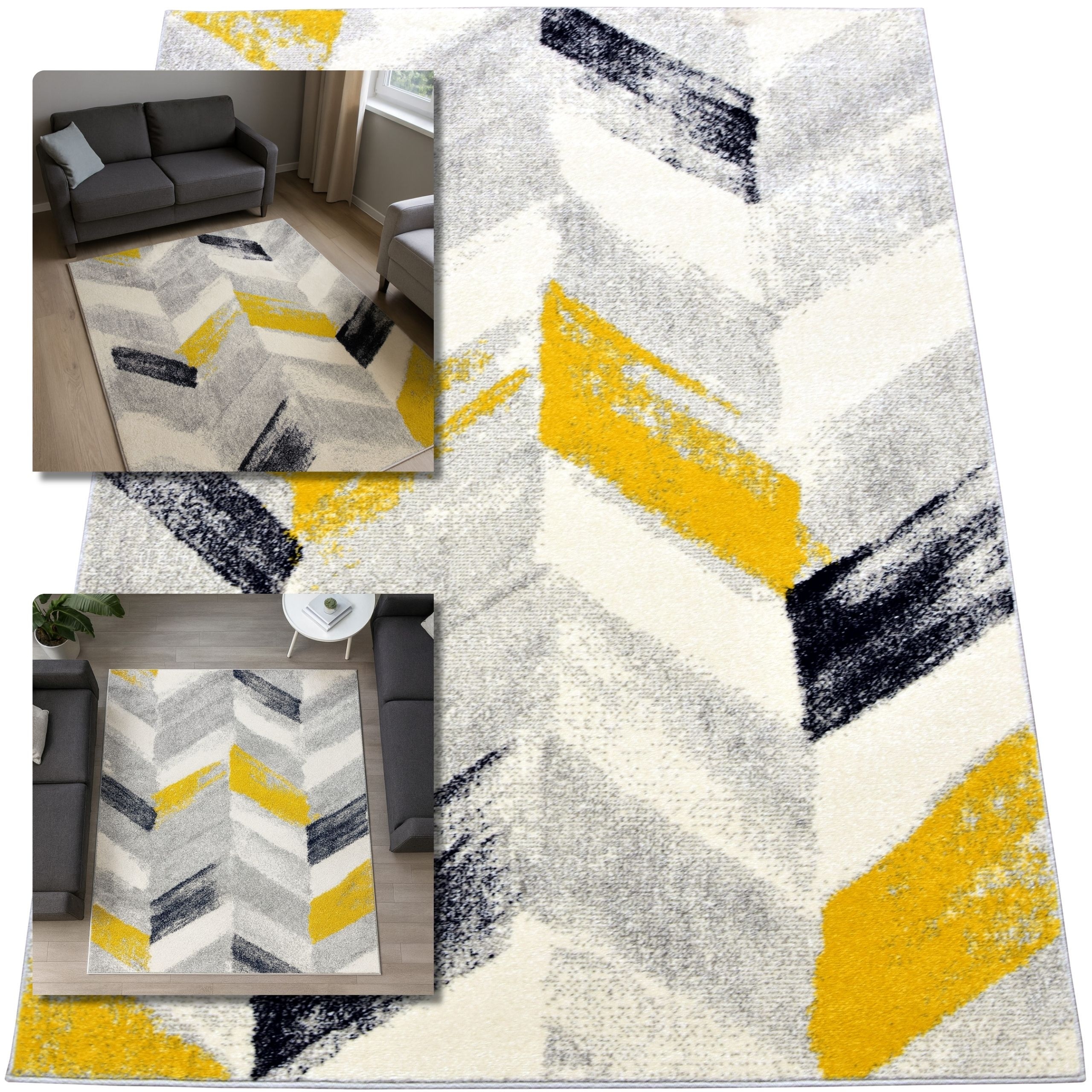 Koberec 240x340 Adventure Šedý Koberec Do Obývacího Pokoje Loft Moderní Koberec