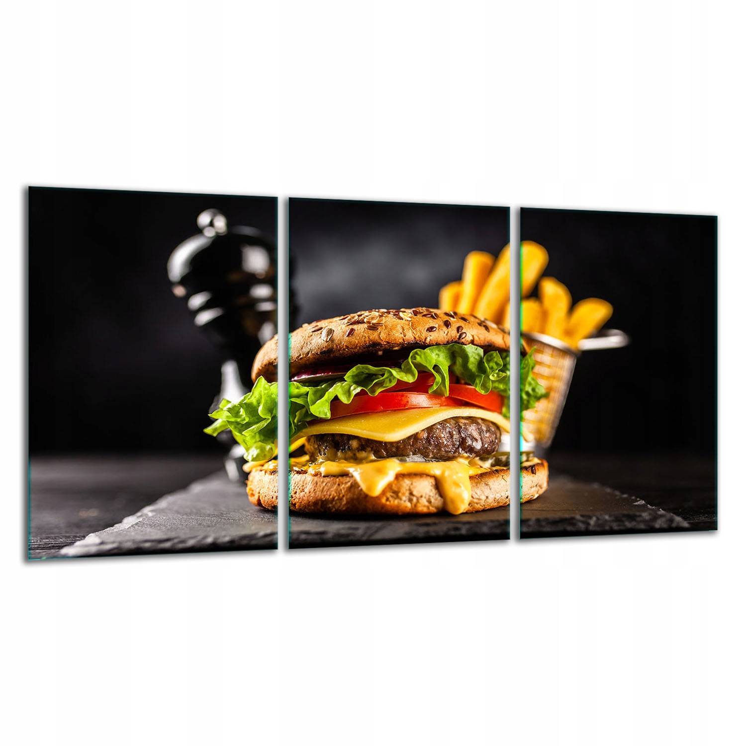 7v1 Skleněná Krájecí Deska 3x30x52 Hamburger