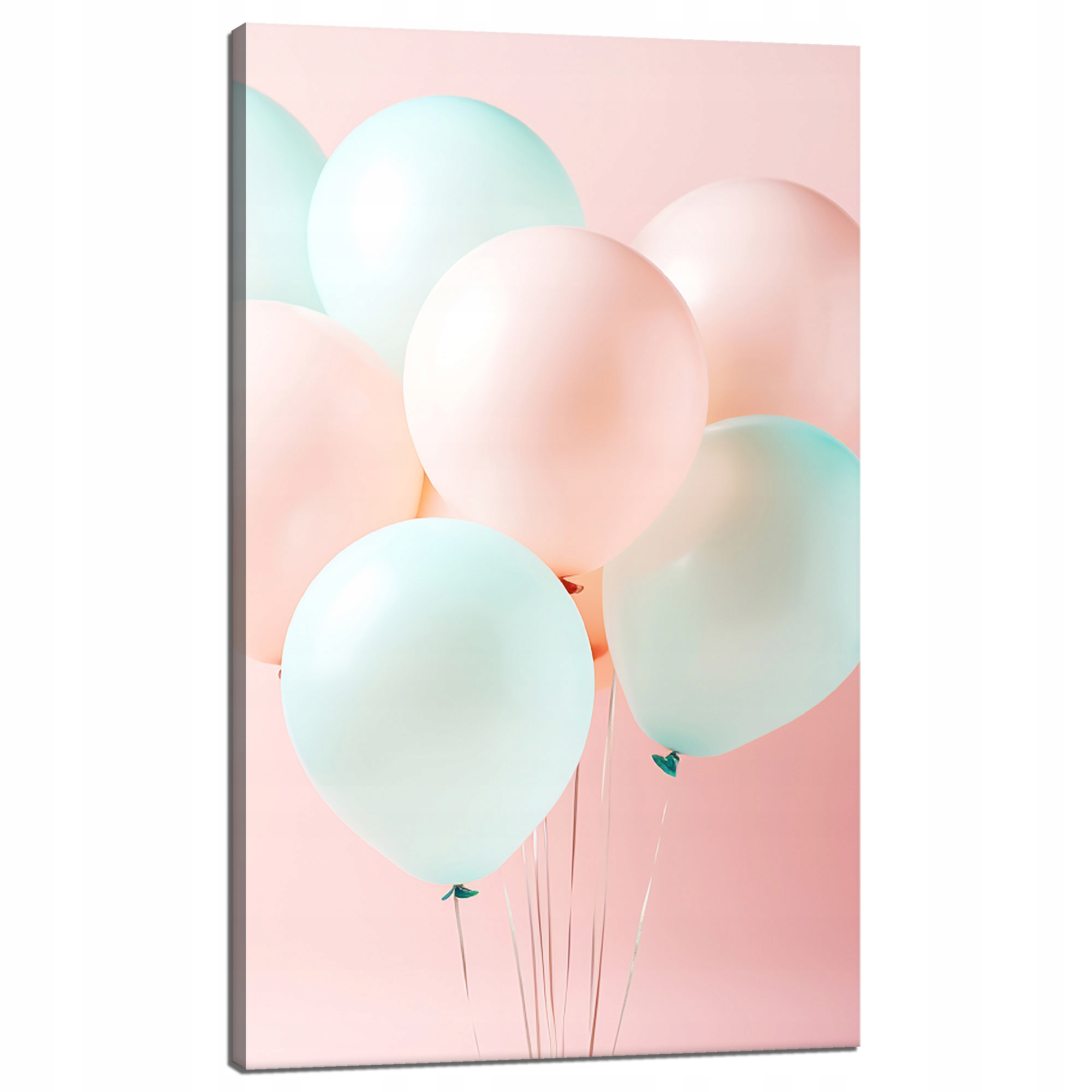 Obraz na plátně Balóny Růžové Modré Pastelové Barvy 60x100