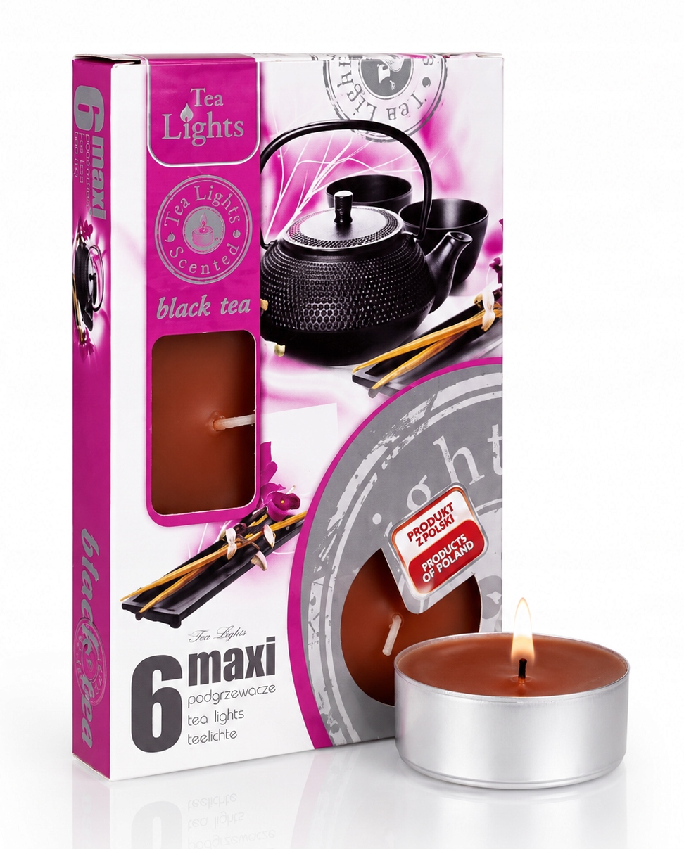 Podgrzewacze zapachowe MAXI 6 szt. tealighty, BLACK TEA