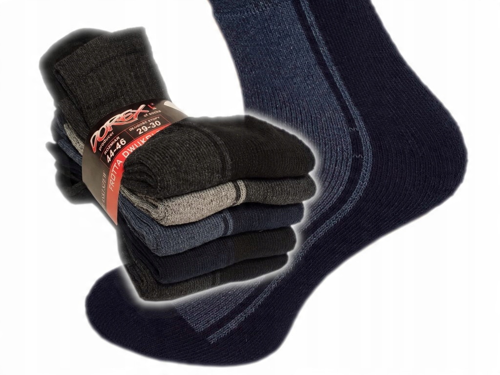 

5x Skarpety Frotte Polskie mocne robocze mix 44-46