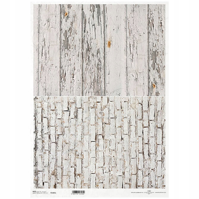 Papier Ryżowy do decoupage A3 ITD-1085L deski cegły