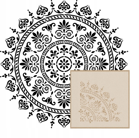 

Szablon Tynki Stiuki Mandala 12 XL 65 cm x 70 cm