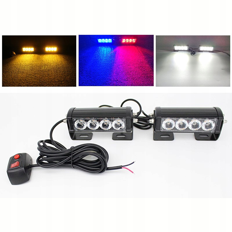 6935465288059 - 1 комплект 8 стробоскоп Світлодіодний ліхтарик поліцейський пожежний