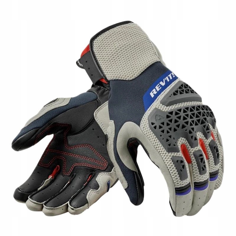 Motocyklové rukavice Revit Sand 5 Silver/red strieborná červená