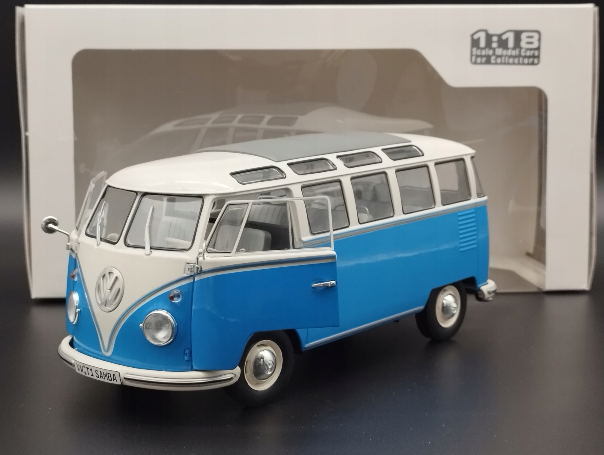 1:18 Solido Volkswagen VW T1 Samba BUS 1962 Blue/White 1:18 za
