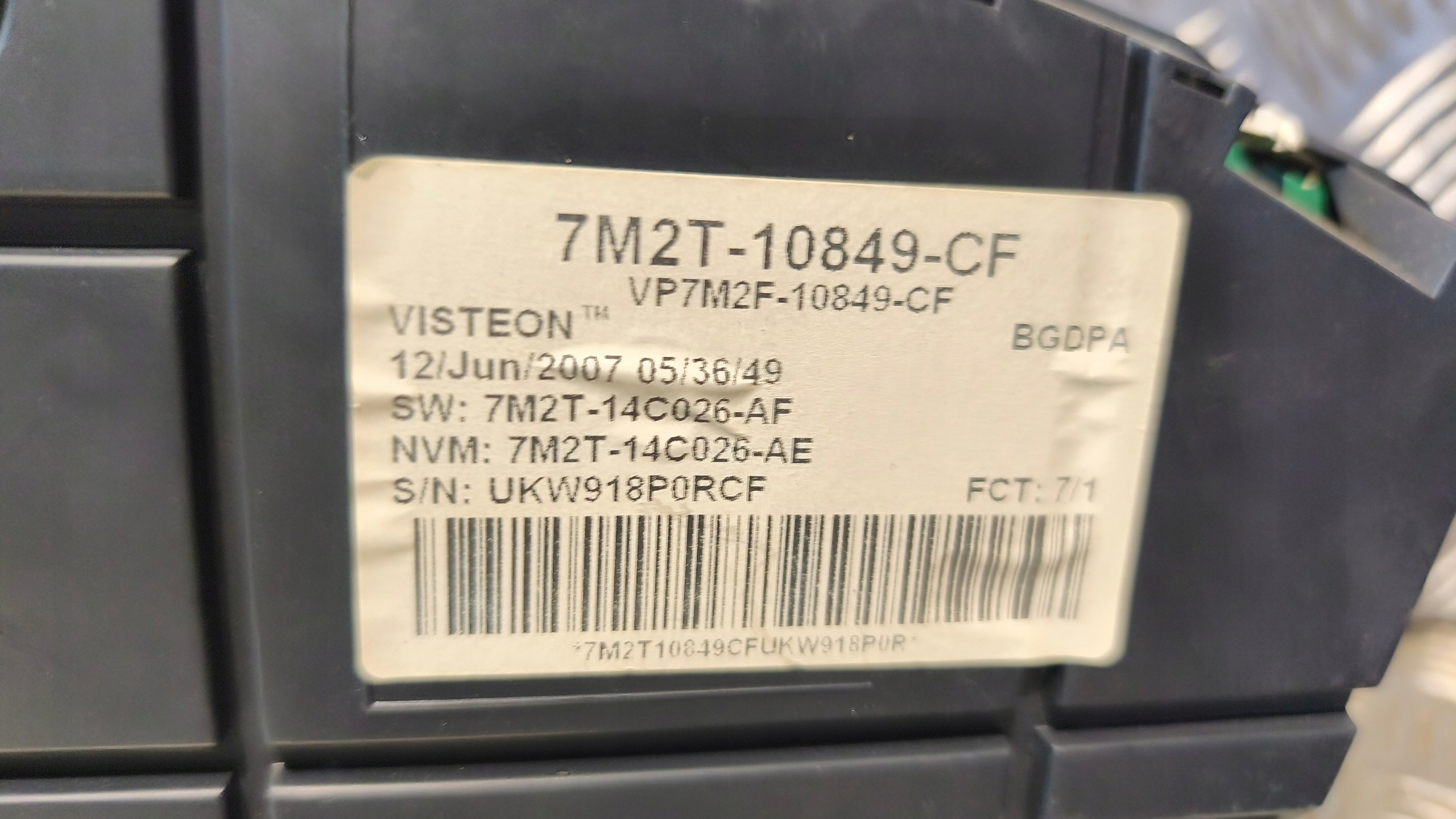 dials dials FORD S-MAX and 2007r 2.0TDCI 7M2T-10849-CF