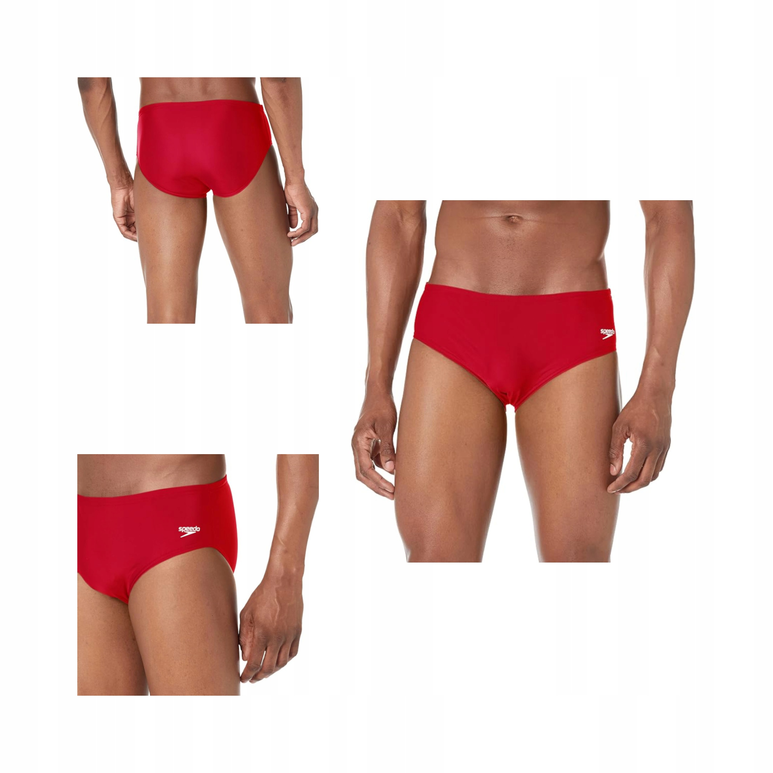 Speedo Powerflex Eco Solid Brief Pánské Plavky 30 Červené