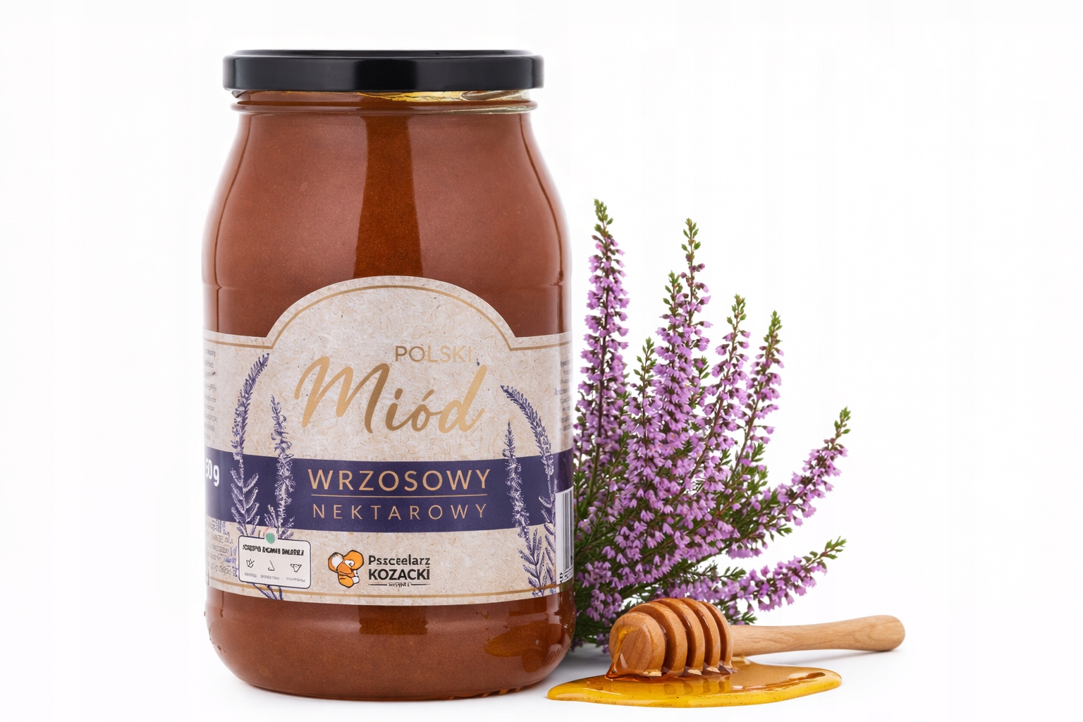 Vřesový med Pszczelarz Kozacki 1,25 kg Polský přírodní čerstvý 2025