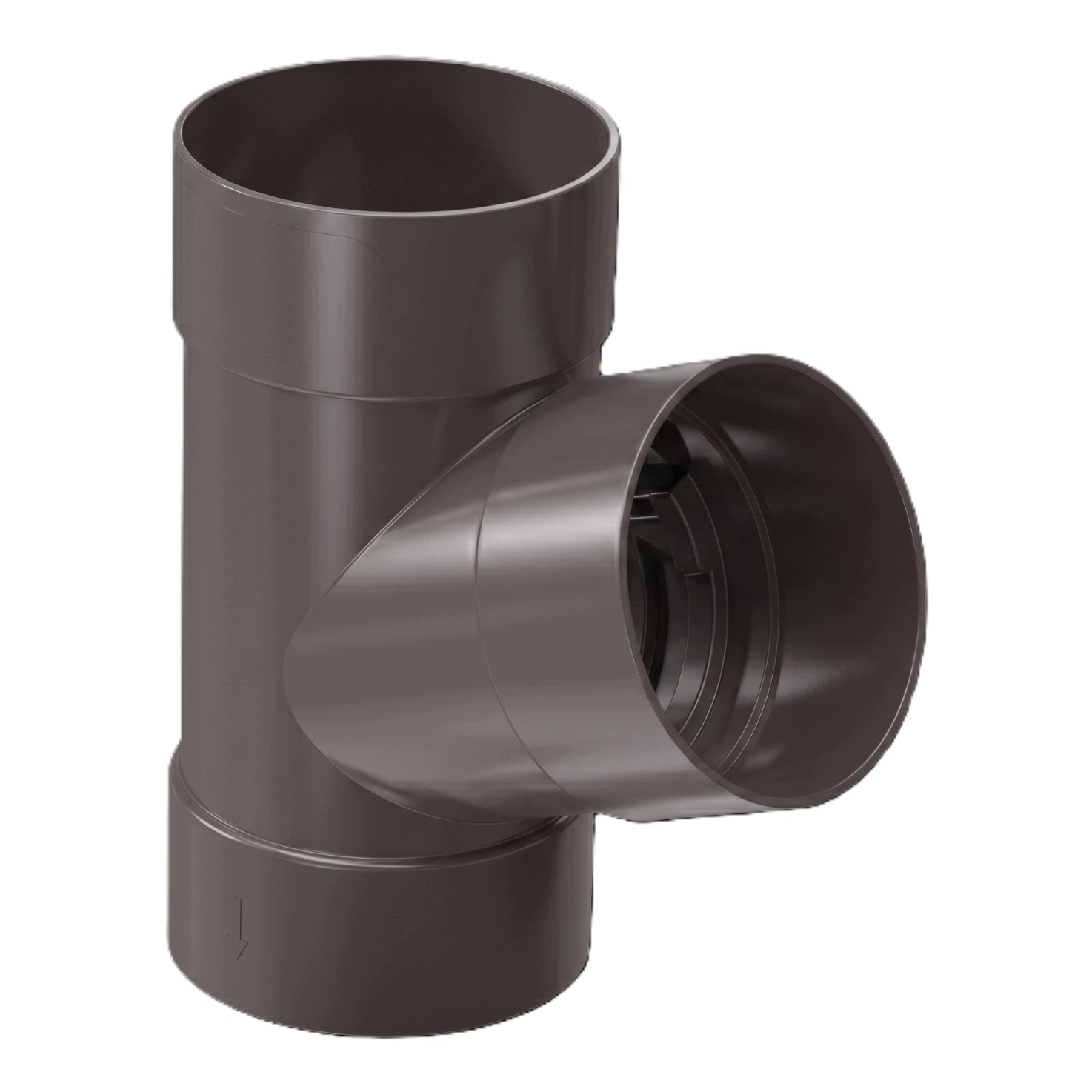T-rozdělovač trubky systému Budmat ProAqua 90 c.bronz RAL8019 67,5°