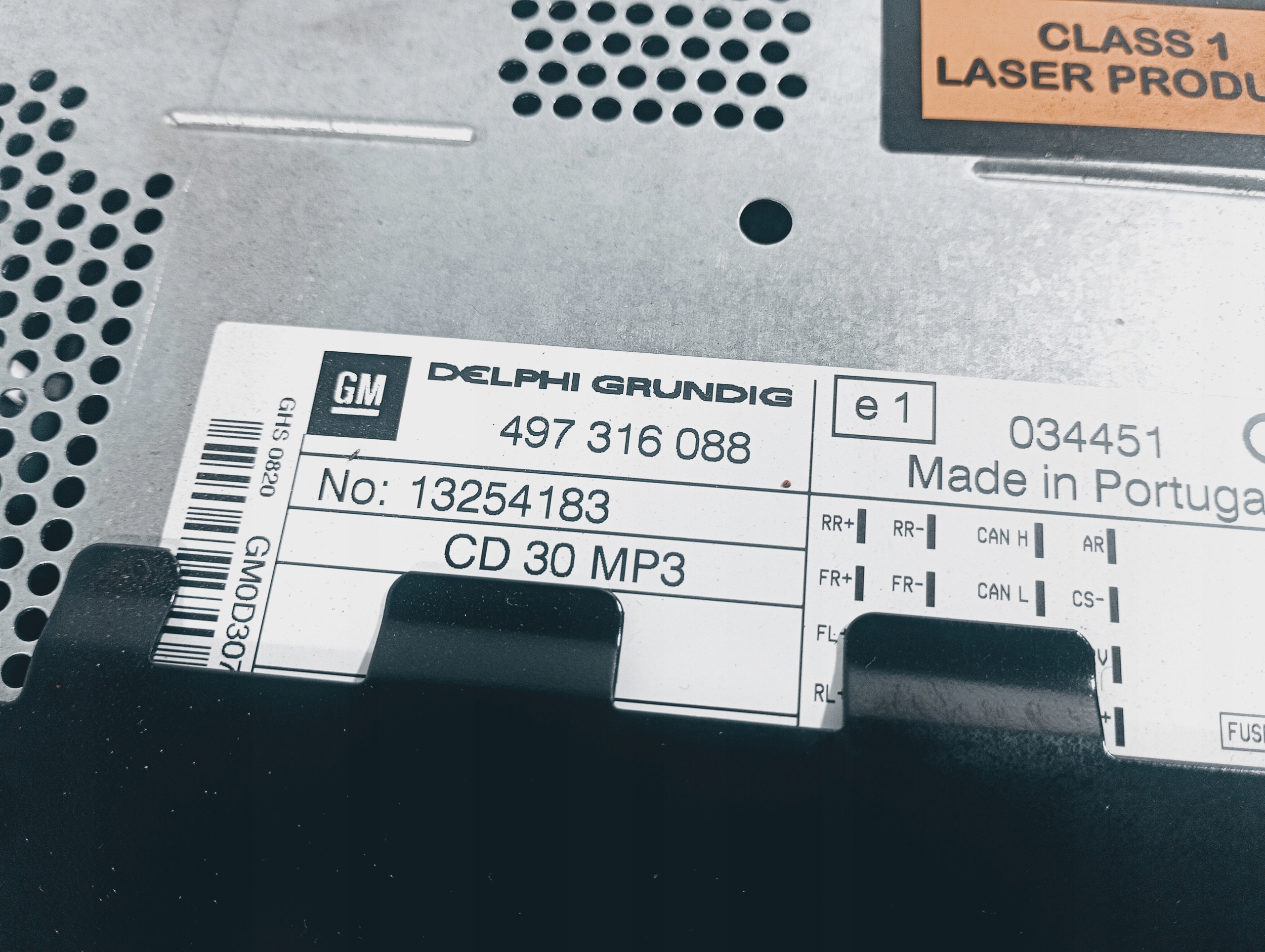 RADIO original CD missing code OE 13254183 Opel Corsa D 06-14