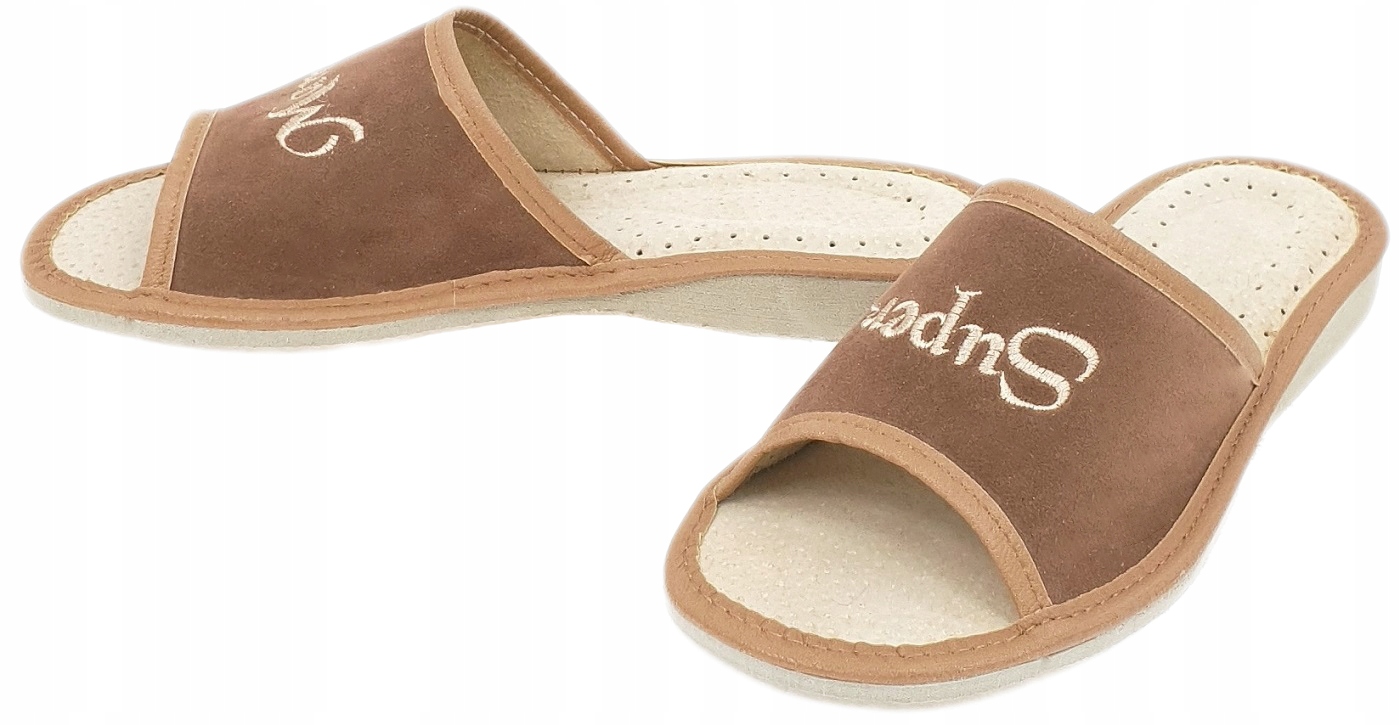 Kapcie Damskie Domowe Haft Pantofle SUPER MAMA *41 Marka Halskór