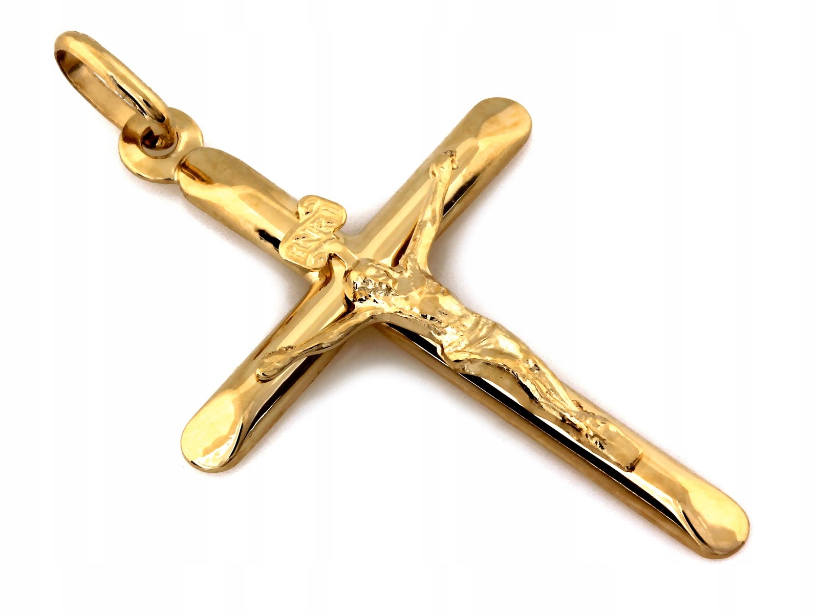 Zlatý přívěsek 585 křížek, váha 0.94 g pro ženy i muže na řetízek