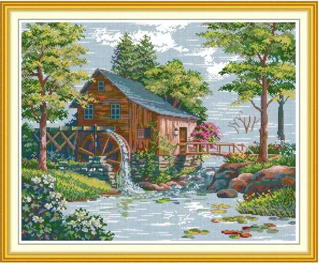 Křížková výšivka počítaná sada (kanva, mulina)