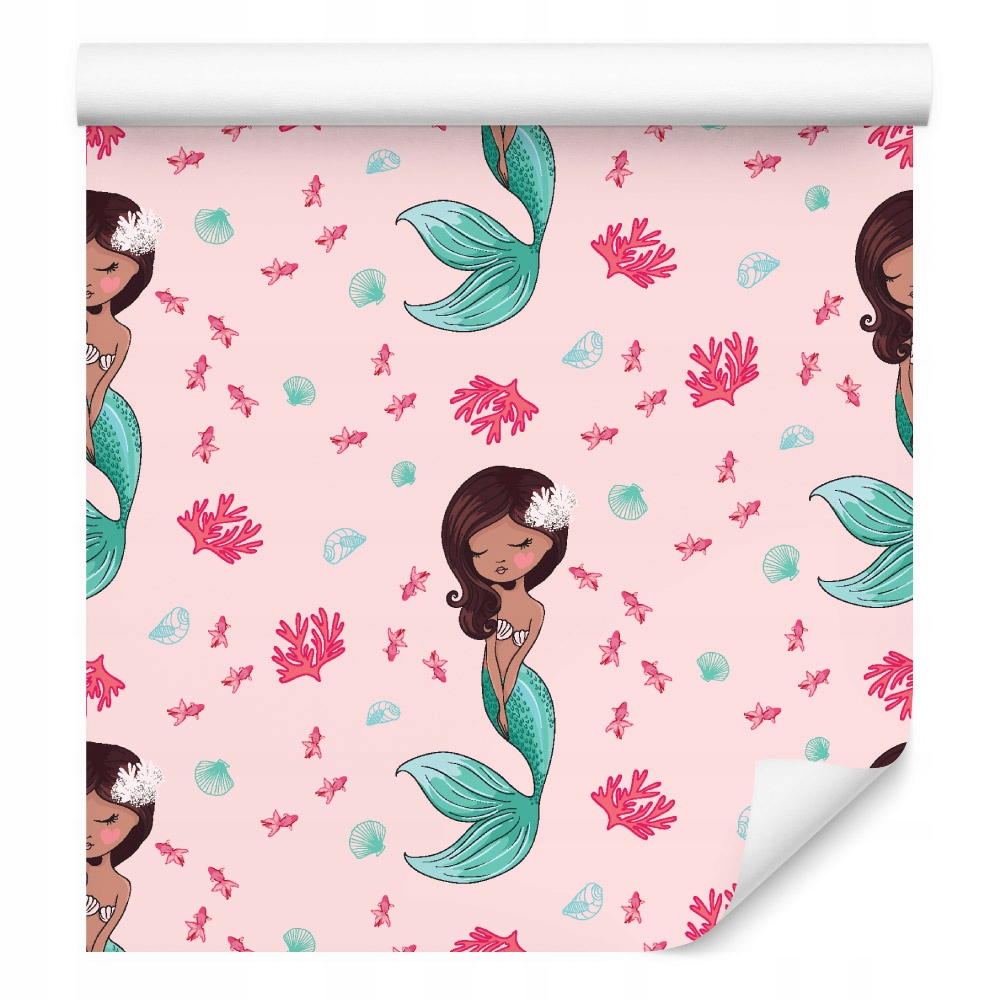 Tapeta mořské panny mušle rostliny dívčí pokoj